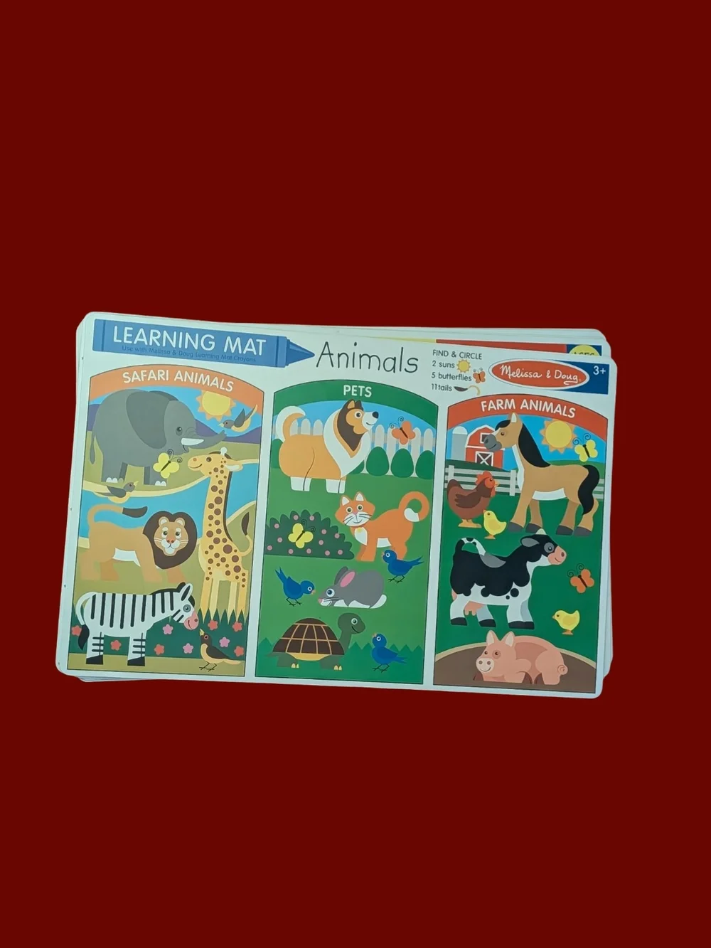 Melissa & Doug Vehicles Learning Mats Lot Of 10 Ages 3-6+ - Blue, Green, Red